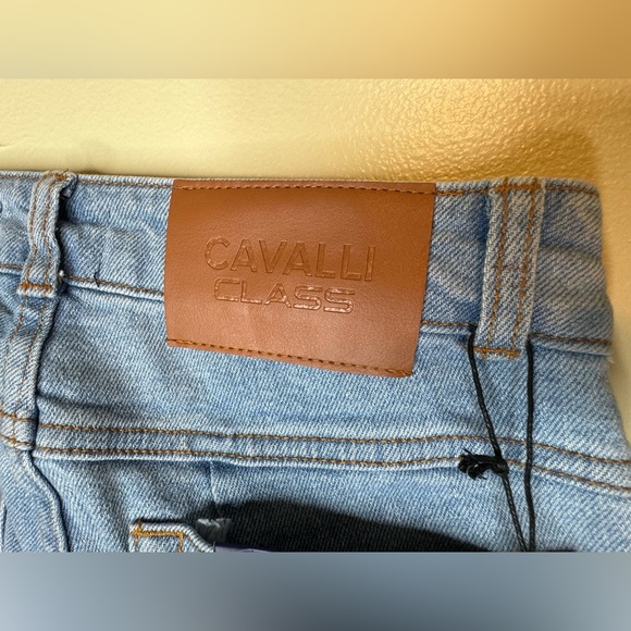 CAVALLI CLASS | Split Seam HR Cropped Jeans - Picture 10 of 14